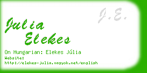 julia elekes business card